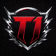 T1战队Logo - 红色与黑色相间的标志